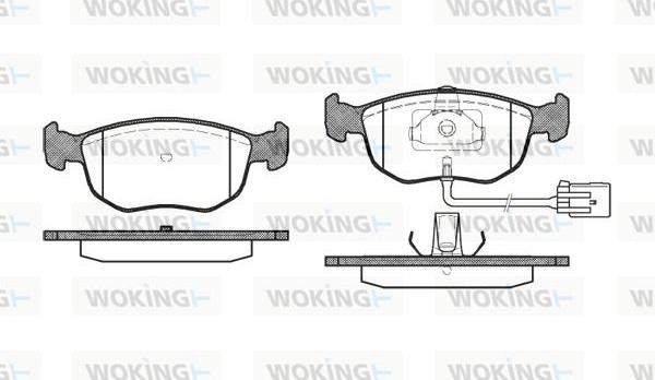 Woking P4753.02 - Bremžu uzliku kompl., Disku bremzes ps1.lv