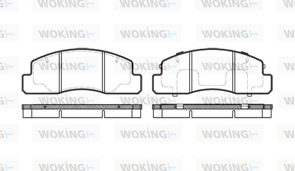 Woking P5953.00 - Bremžu uzliku kompl., Disku bremzes ps1.lv