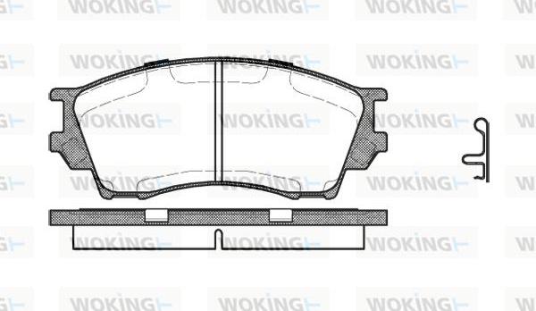 Woking P5913.00 - Bremžu uzliku kompl., Disku bremzes ps1.lv