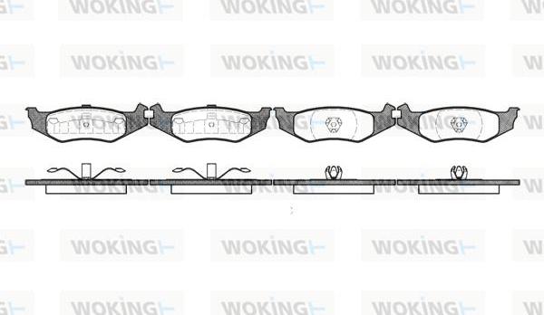 Woking P5933.00 - Bremžu uzliku kompl., Disku bremzes ps1.lv