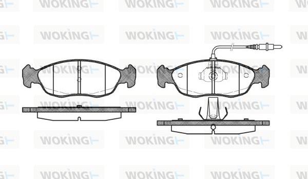 Woking P5613.02 - Bremžu uzliku kompl., Disku bremzes ps1.lv