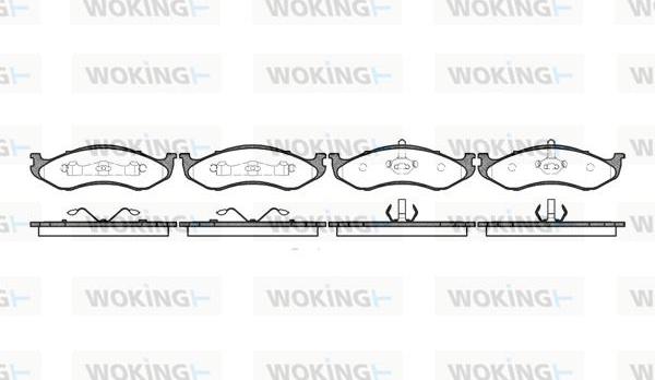 Woking P5673.00 - Bremžu uzliku kompl., Disku bremzes ps1.lv