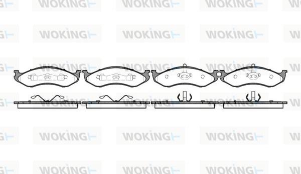 Woking P5673.20 - Bremžu uzliku kompl., Disku bremzes ps1.lv