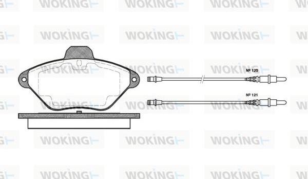 Woking P5393.04 - Bremžu uzliku kompl., Disku bremzes ps1.lv