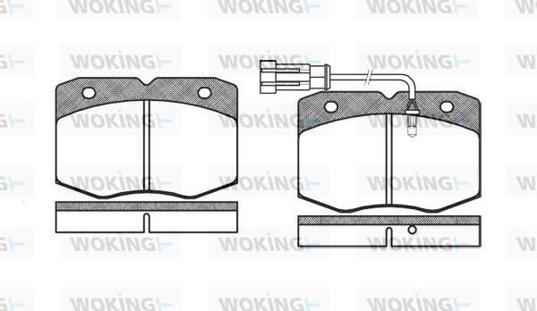 Woking P5353.12 - Bremžu uzliku kompl., Disku bremzes ps1.lv