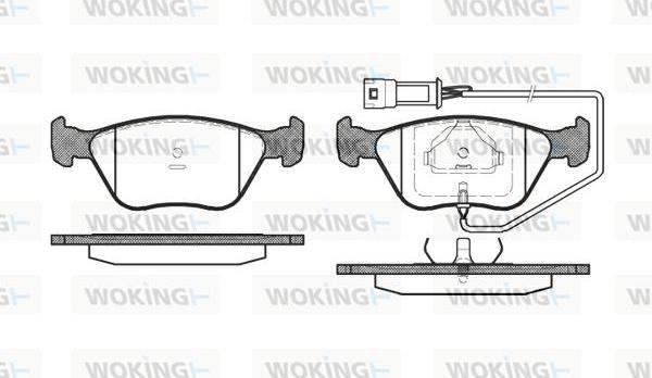 Woking P5373.02 - Bremžu uzliku kompl., Disku bremzes ps1.lv