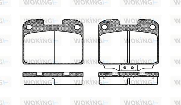 Woking P5763.00 - Bremžu uzliku kompl., Disku bremzes ps1.lv