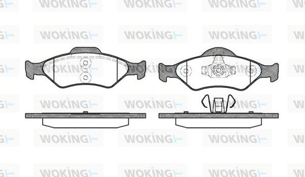 Woking P6653.00 - Bremžu uzliku kompl., Disku bremzes ps1.lv