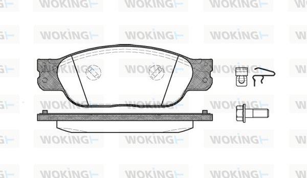 Woking P6313.00 - Bremžu uzliku kompl., Disku bremzes ps1.lv