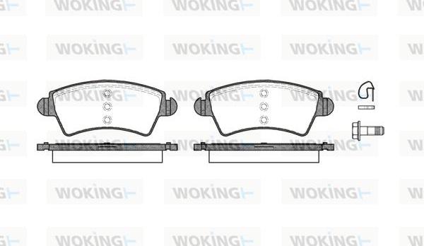 Woking P6263.10 - Bremžu uzliku kompl., Disku bremzes ps1.lv