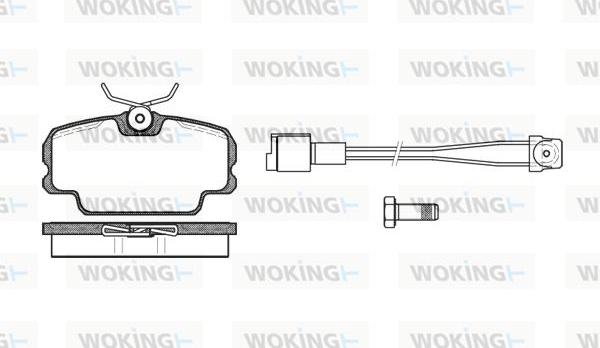 Woking P0453.11 - Bremžu uzliku kompl., Disku bremzes ps1.lv