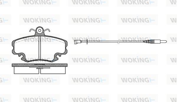 Woking P0413.32 - Bremžu uzliku kompl., Disku bremzes ps1.lv