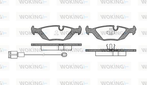 Woking P0553.12 - Bremžu uzliku kompl., Disku bremzes ps1.lv