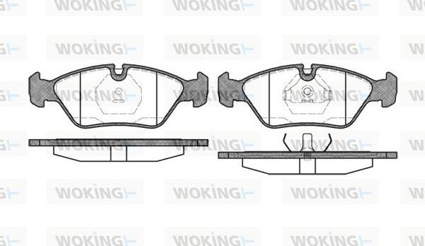 Woking P0393.00 - Bremžu uzliku kompl., Disku bremzes ps1.lv