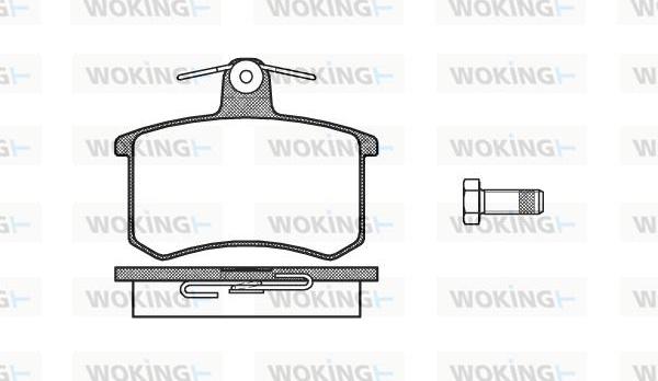 Woking P0353.00 - Bremžu uzliku kompl., Disku bremzes ps1.lv