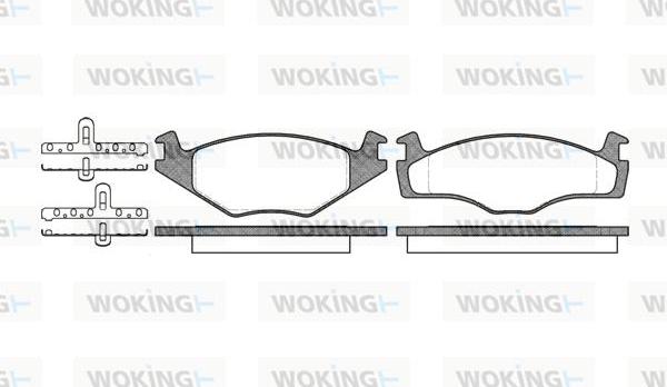 Woking P0713.00 - Bremžu uzliku kompl., Disku bremzes ps1.lv