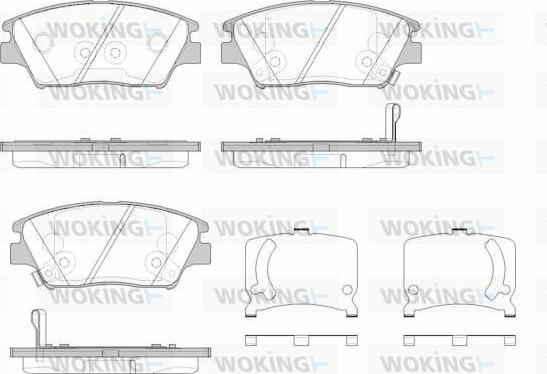 Woking P19243.02 - Bremžu uzliku kompl., Disku bremzes ps1.lv