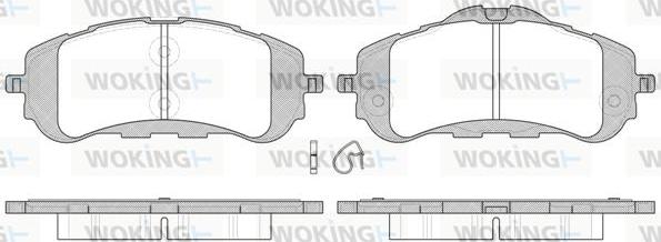 Woking P14593.00 - Bremžu uzliku kompl., Disku bremzes ps1.lv