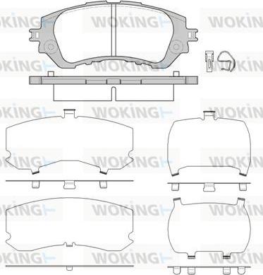 Woking P14583.00 - Bremžu uzliku kompl., Disku bremzes ps1.lv