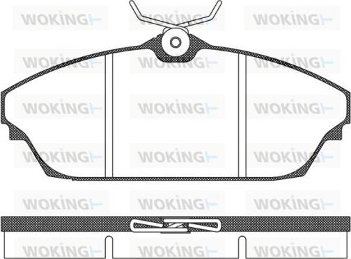 Woking P14043.00 - Bremžu uzliku kompl., Disku bremzes ps1.lv