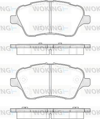 Woking P14143.00 - Bremžu uzliku kompl., Disku bremzes ps1.lv