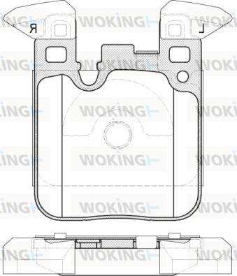 Woking P14393.00 - Bremžu uzliku kompl., Disku bremzes ps1.lv