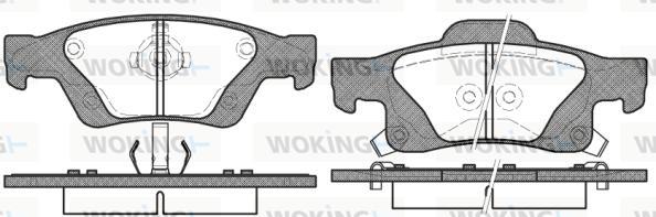 Woking P15463.02 - Bremžu uzliku kompl., Disku bremzes ps1.lv