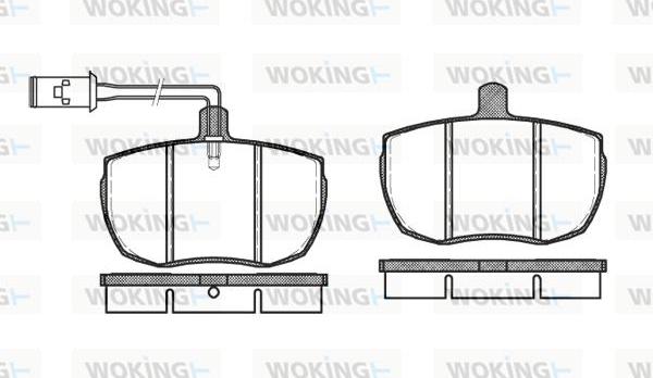 Woking P1563.11 - Bremžu uzliku kompl., Disku bremzes ps1.lv