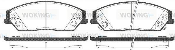 Woking P15673.02 - Bremžu uzliku kompl., Disku bremzes ps1.lv