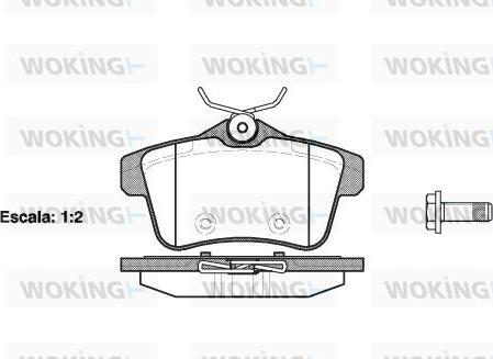 Woking P15183.00 - Bremžu uzliku kompl., Disku bremzes ps1.lv