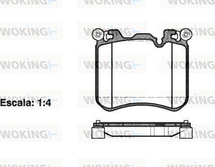 Woking P15133.00 - Bremžu uzliku kompl., Disku bremzes ps1.lv