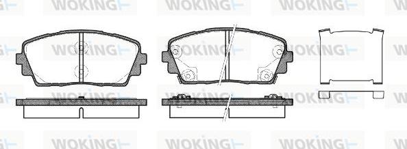 Woking P15813.02 - Bremžu uzliku kompl., Disku bremzes ps1.lv