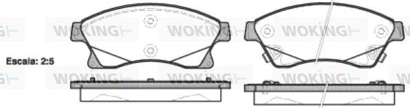 Woking P15313.12 - Bremžu uzliku kompl., Disku bremzes ps1.lv