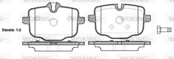 Woking P15333.00 - Bremžu uzliku kompl., Disku bremzes ps1.lv