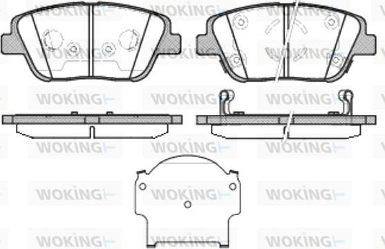 Woking P15233.02 - Bremžu uzliku kompl., Disku bremzes ps1.lv