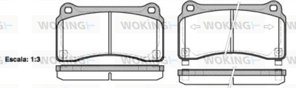 Woking P15273.02 - Bremžu uzliku kompl., Disku bremzes ps1.lv