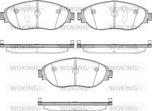 Woking P15703.00 - Bremžu uzliku kompl., Disku bremzes ps1.lv