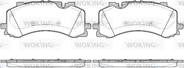 Woking P16443.00 - Bremžu uzliku kompl., Disku bremzes ps1.lv