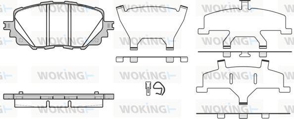 Woking P16083.00 - Bremžu uzliku kompl., Disku bremzes ps1.lv