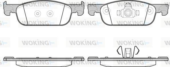 Woking P16183.00 - Bremžu uzliku kompl., Disku bremzes ps1.lv