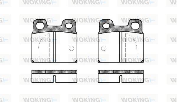 Woking P1053.00 - Bremžu uzliku kompl., Disku bremzes ps1.lv