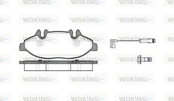 Woking P10093.02 - Bremžu uzliku kompl., Disku bremzes ps1.lv