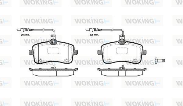 Woking P10023.04 - Bremžu uzliku kompl., Disku bremzes ps1.lv