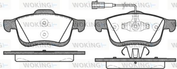 Woking P10833.22 - Bremžu uzliku kompl., Disku bremzes ps1.lv