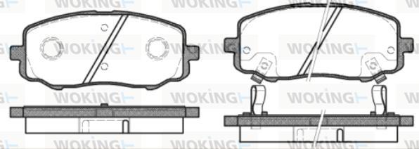 Woking P10333.12 - Bremžu uzliku kompl., Disku bremzes ps1.lv