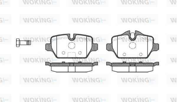 Woking P10323.00 - Bremžu uzliku kompl., Disku bremzes ps1.lv