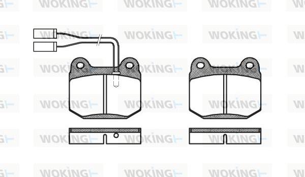 Woking P1143.01 - Bremžu uzliku kompl., Disku bremzes ps1.lv