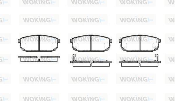 Woking P11423.02 - Bremžu uzliku kompl., Disku bremzes ps1.lv