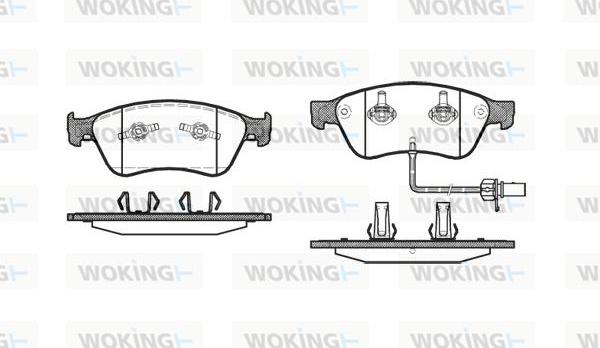 Woking P11563.02 - Bremžu uzliku kompl., Disku bremzes ps1.lv