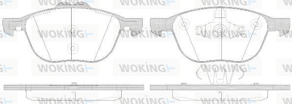 Woking P11823.50 - Bremžu uzliku kompl., Disku bremzes ps1.lv